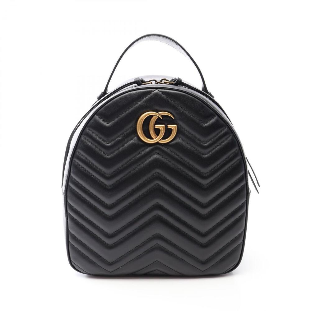 Gucci GG Marmont Backpack Rucksack Leather Black